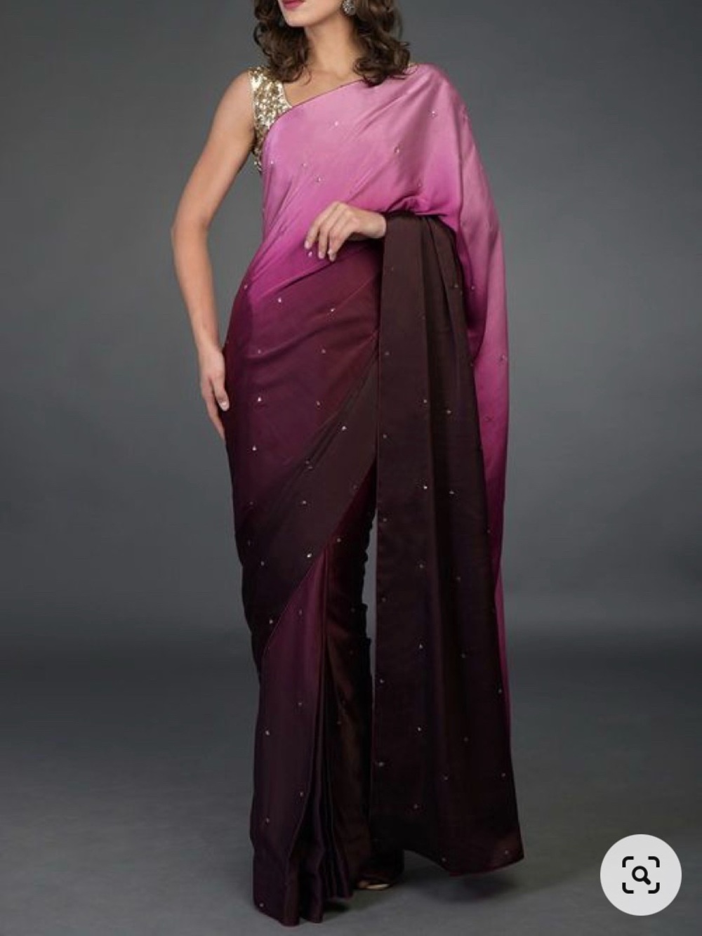 NEW Custom Women's Purple Embellished Saree